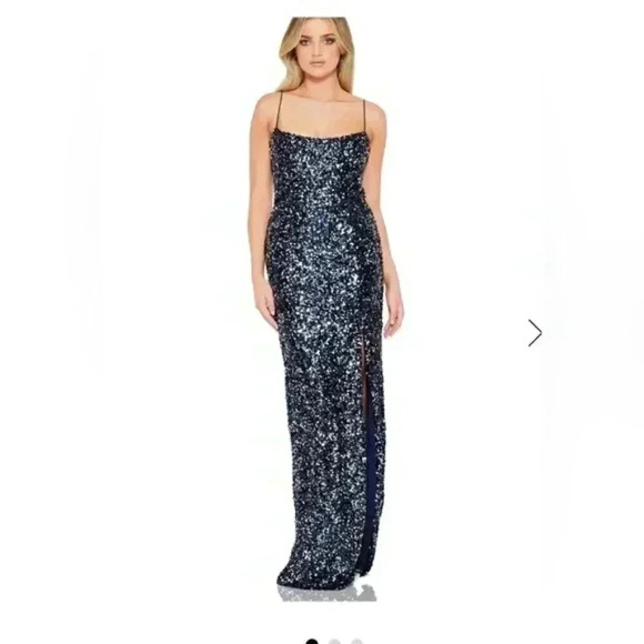 Nookie Confetti Gown Navy - Picture 1 of 5